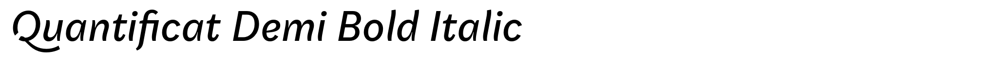 Quantificat Demi Bold Italic image